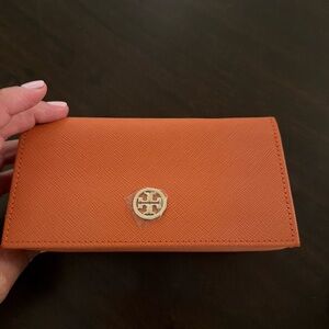 Tory Burch Orange brown sunglasses case